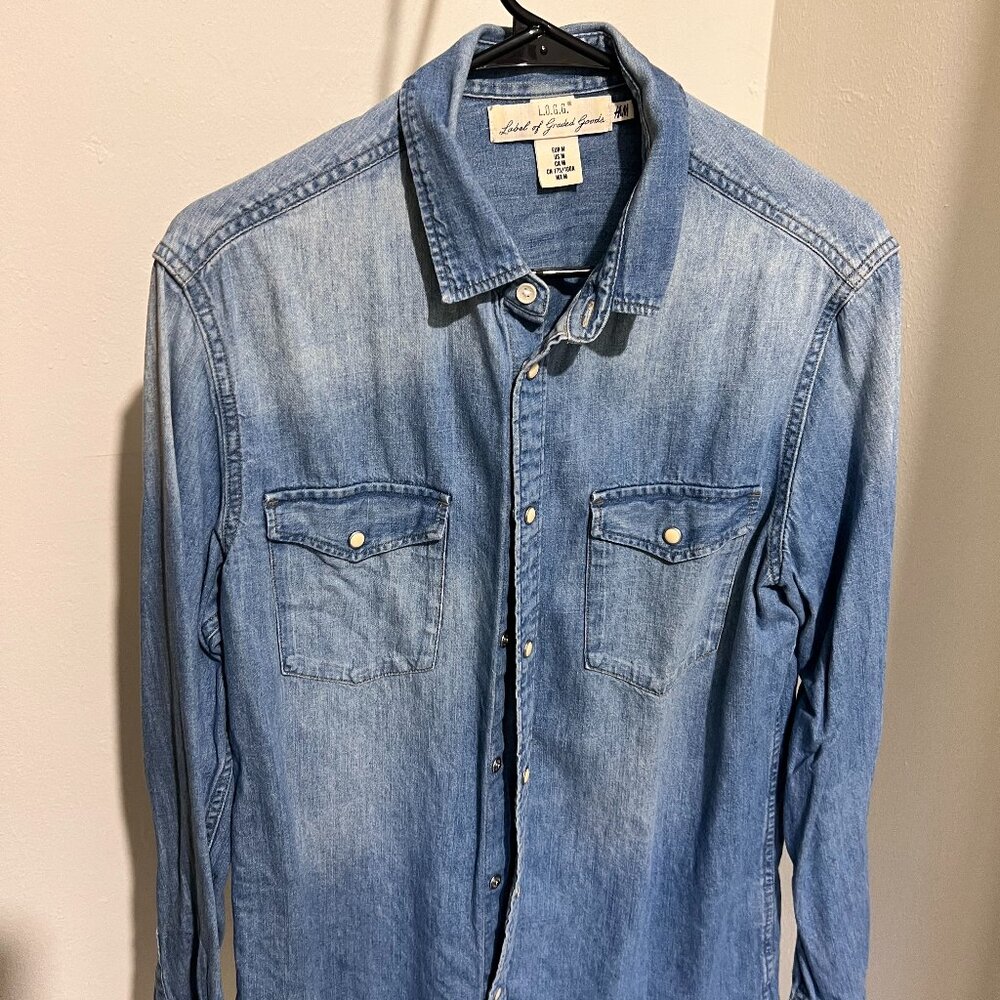 Jeans long sleeve shirt - M